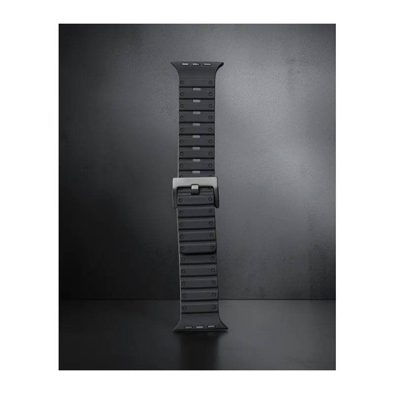 Apple Watch 42mm Magnus Mıknatıslı Silikon Kordon (saat Değildir) - Siyah