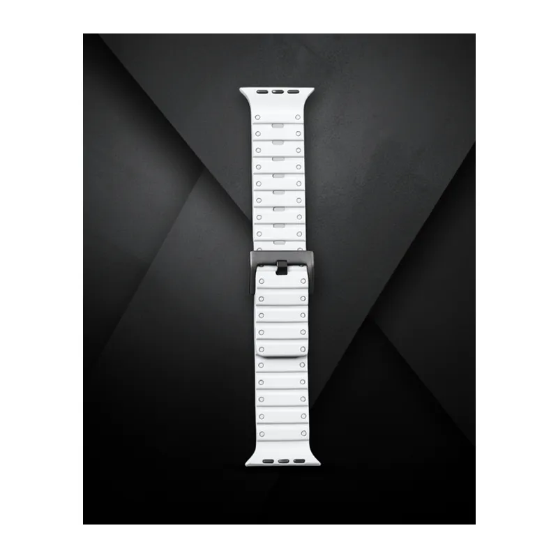 Apple Watch 42mm Magnus Mıknatıslı Silikon Kordon (saat Değildir) - Gri