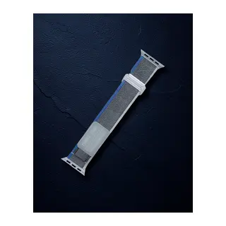 Apple Watch 38mm Alice Kumaş Kordon (saat Değildir) - Mavi-gri
