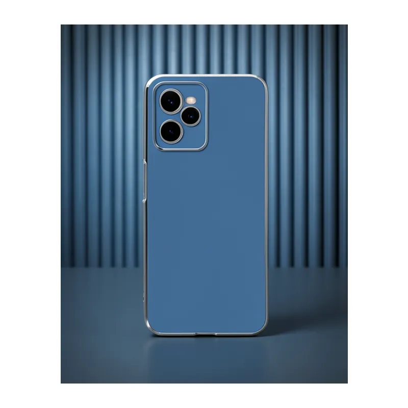 Realme C35 Kılıf Volet Silikon - Mavi