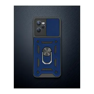 Realme C35 Kılıf Pars Lens Yüzüklü Silikon - Lacivert