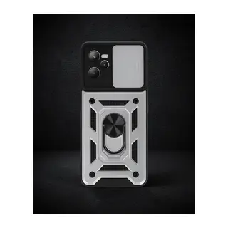 Realme C35 Kılıf Pars Lens Yüzüklü Silikon - Gümüş