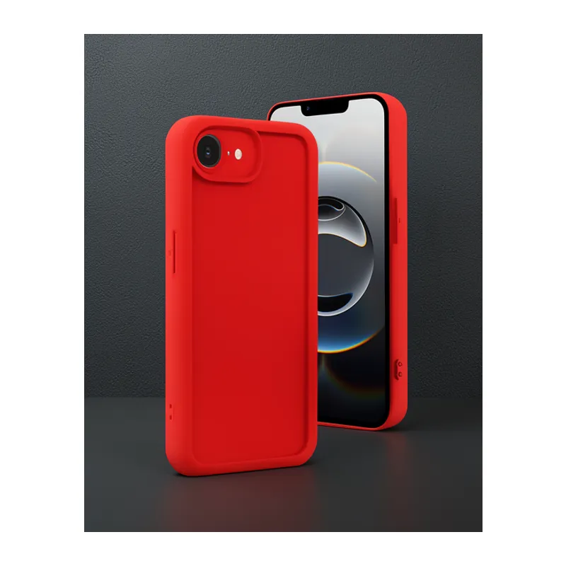 Apple İphone 16e Kılıf Viera Silikon - Kırmızı