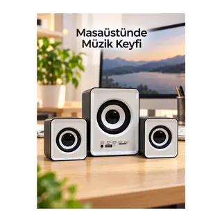 USB Beslemeli Bluetooth Bilgisayar Ses Sistemi
