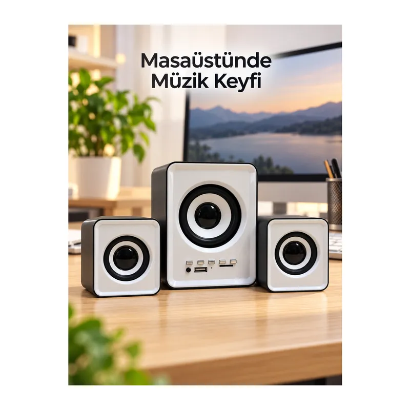USB Beslemeli Bluetooth Bilgisayar Ses Sistemi