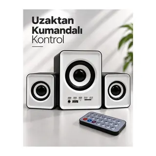 FM Radyolu Bluetooth Masaüstü Hoparlör Seti