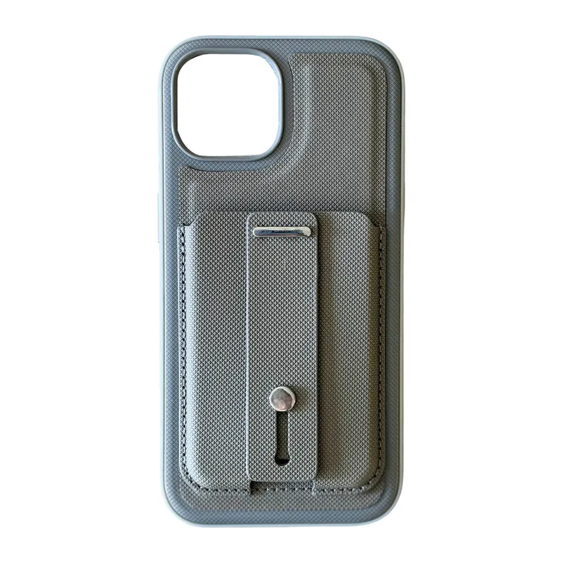 Apple iPhone 14 Latte Kartvizitli Kapak - Koyu Gri