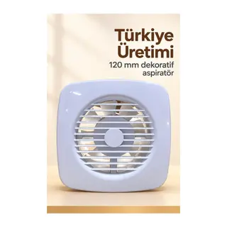 120 mm 16 W Beyaz Dekoratif Aspiratör