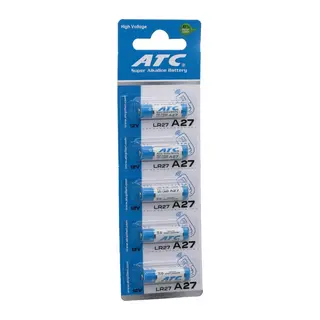 Atc Super Alkaline Battery A27 - 27A LR27 Araç - Oto Kumanda Pili 12V 5Lİ Kart