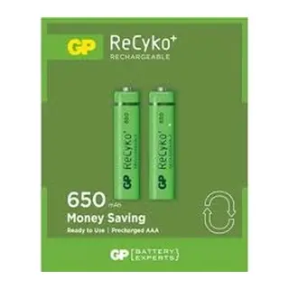 GP RECYKO 650mAh AAA ŞARJLI İNCE PİL 63C092 2Lİ KART