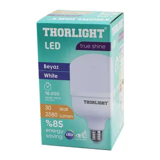 Thorlıght T-30B 30W E27 Torch T-shape Beyaz Led Ampul 2580 Lumen - 6400K - 18000 Saat - 2835 Smd Led