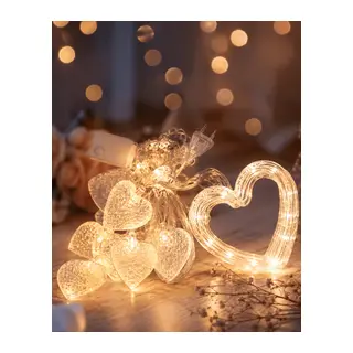 LED Kalp Neon Lamba Dekoratif Romantik Gece ve Ortam Işığı