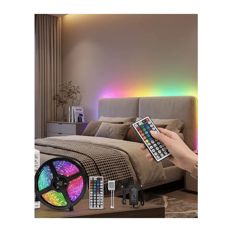 Kumandalı RGB Şerit Led 5 Metre Renk Değiştiren Dekoratif LED Işık