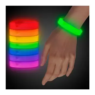Glow Partisi Glow Ekstra Kalın Fosforlu Bileklik 6 Renk 6 Adet