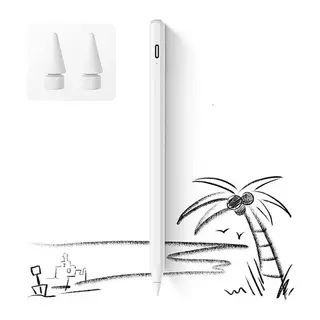 Vothoon iPad 2018-2022 için Düğmeli Stylus Kalem, Avuç İçi Reddetme Aktif Kalem Apple Uyumlu