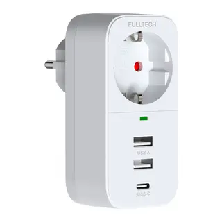 vothoon 2.4A Çıkışlı 2xUSB 1xType-C Tekli Priz Ftr-17