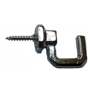Vidalı Kanca, Askı Büyük - 15x23mm, Nikel - 1 Adet
