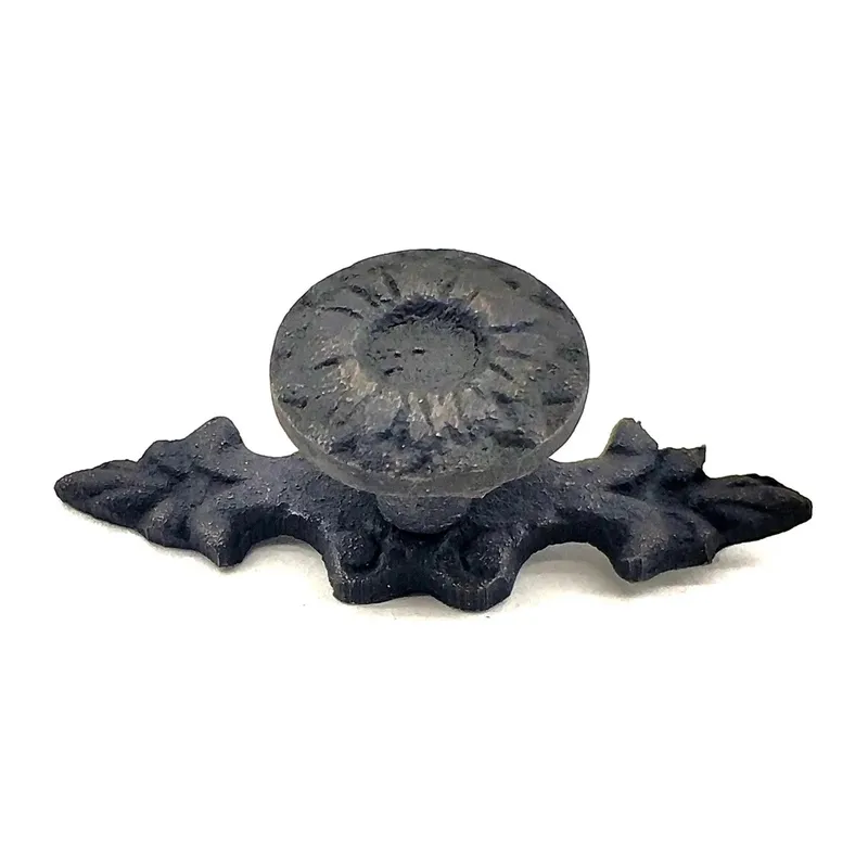 Antika Tarz Dekoratif Pirinç Çiçek Düğme - 20x53 mm, Oksit