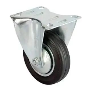 Servis Tekeri - Tablalı Siyah Sabit - Çap 100 mm