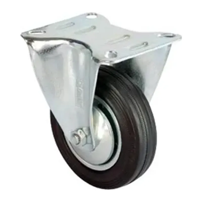 Servis Tekeri - Tablalı Siyah Sabit - Çap 100 mm