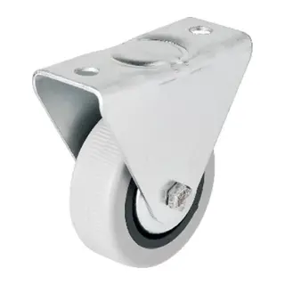 106 - 50 mm Sabit Kapaklı Gri PVC Teker