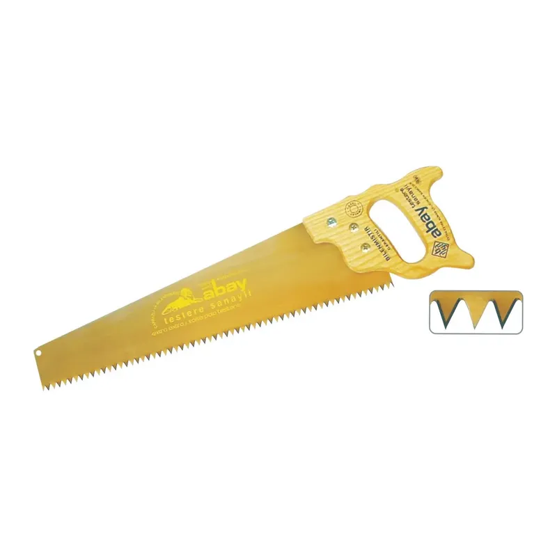Sarı Çelik Klipsli Testere 50 cm - Ahşap Sap