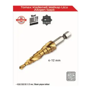 Kademeli Matkap Ucu 4-12 mm Arası - Altıgen Saplı