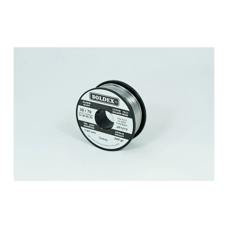 30-70 Lehim Teli 200 Gr 1,6 mm Sn:30 - Pb:70