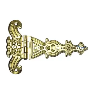 Dekoratif, Sac Tek Kuyruklu Menteşe - 69x102 mm, Büyük, Sarı, 1 Adet