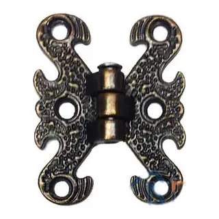 Zamak Kelebek Menteşe - Küçük, 30x40mm, Oksit, 100 Adet