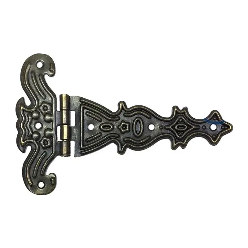 Dekoratif, Sac Tek Kuyruklu Menteşe - 69x102 mm, Büyük, Antik, 100 Adet