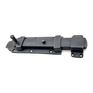 Antika Tarz Dekoratif Pirinç Yassı Kapı Sürgüsü - 55x215 mm, Oksit
