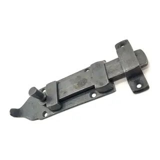 Antika Tarz Dekoratif Pirinç Yassı Kapı Sürgüsü - 35x145 mm, Oksit