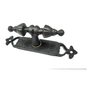 Antika Tarz Dekoratif Pirinç Burma Pencere Kolu - 152x32 mm, Oksit