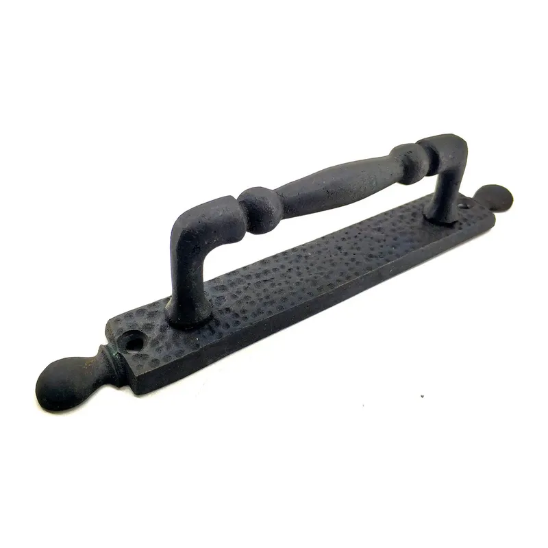 Antika Tarz Dekoratif Pirinç Misket Çekme Kapı Kolu - 223x33 mm, Oksit