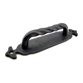 Antika Tarz Dekoratif Pirinç Burgulu Çekme Kol - 148x33 mm, Oksit