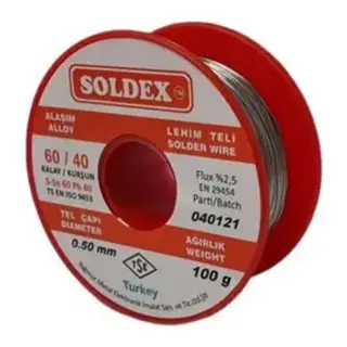 60/40 Lehim Teli 100 gr 0,50 mm (Sn:60 / Pb:40)