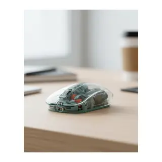Bluetooth ve 2.4G USB Destekli Pilli Kablosuz Şeffaf Mouse