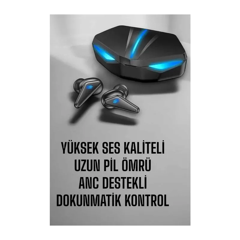 Bluetooth Oyuncu Kulaklığı Led Işıklı Kablosuz ANC Özelliği