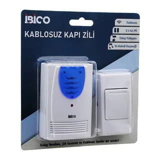 Wireles Kablosuz Kapı Zili Pilli 16 Farklı Melodi 50MT Çekim Alanı Pil = 2AA - Düğme = 23A