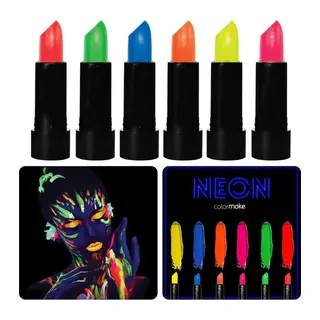 GlowPaint 6’lı Neon Boya – UV Işıkta Parlayan Makyaj Seti