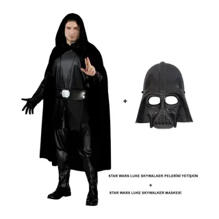 Star Wars Luke Skywalker Pelerini Yetişkin Ve Maskesi