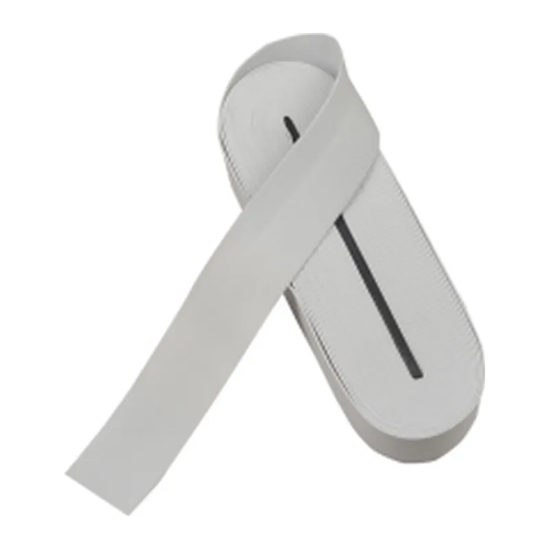 Beyaz - 4CM Paça Lastik Yassı Geniş 10MT