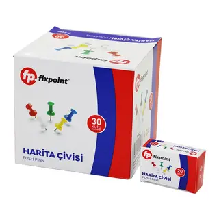 600 Adet Harita Çivisi Renkli = 20PCS X 30