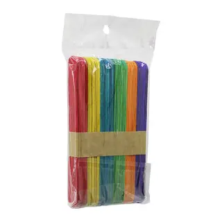Renkli - 1000 Adet Ahşap Elişi - Dil Çubuk 15CM X 1.8CM