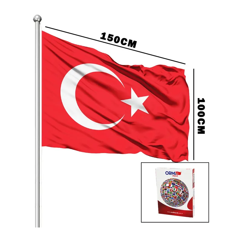 Türk Bayrağı Alpaka Kumaş 100X150CM