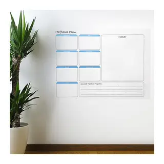 Haftalık Planlayıcı Manyetik Duvar Stickerı Takvim 70 cm x 56 cm