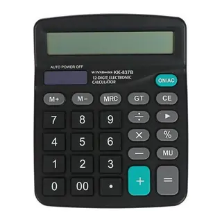 Standart Fonksiyonlu 12 Haneli Geniş LCD Ekran,Pill Masaüstü Hesap Makinesi