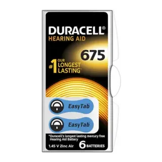Duracell 675 İşitme Cihaz Kulak Pili 6 Parça 1 Kutu