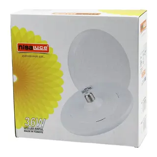 Nisaluce EAMP-063/KB 36W E27 Ufo Tipi Led Lamba Ampul Kristal Desenli Mika Pls.kapak 6400K - 3240LÜMEN